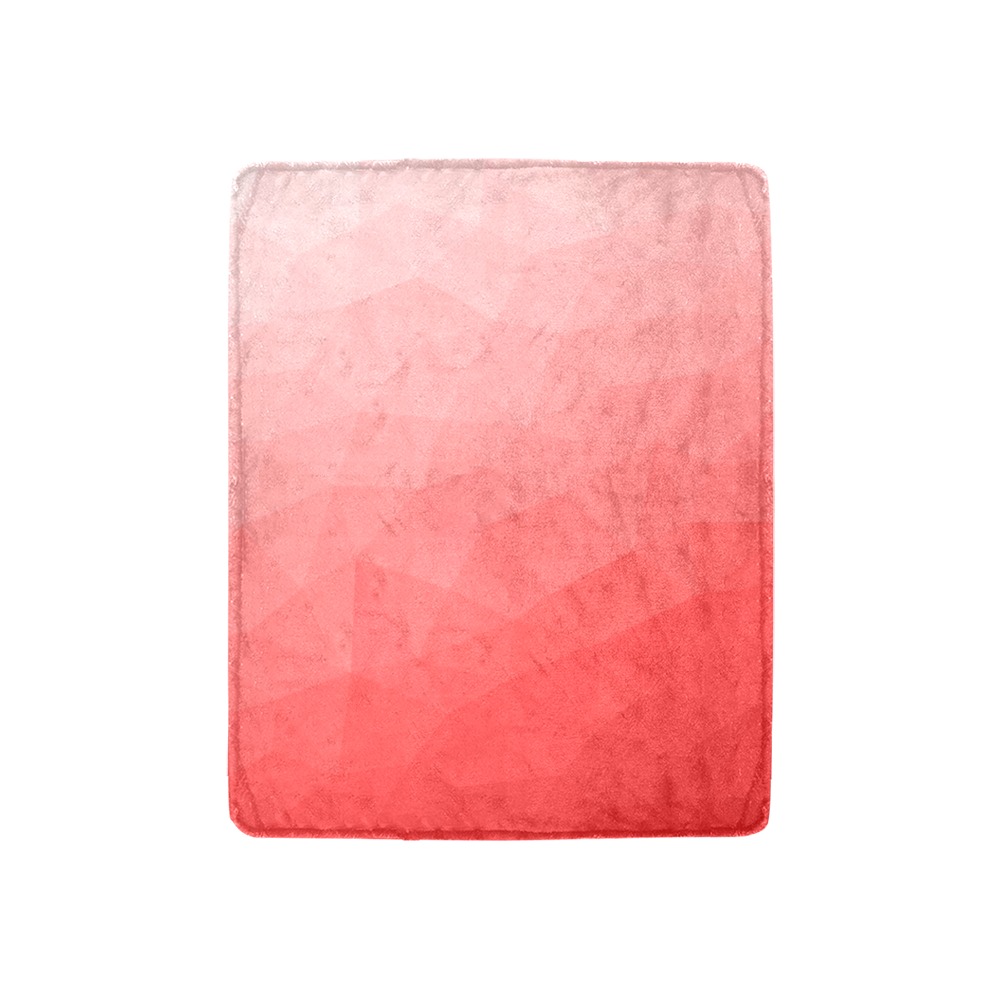 Red gradient geometric mesh pattern Ultra-Soft Micro Fleece Blanket 30''x40''