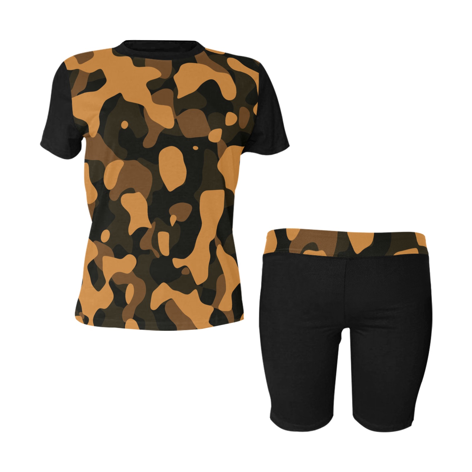 Camouflage Collection Women's Short Yoga Set