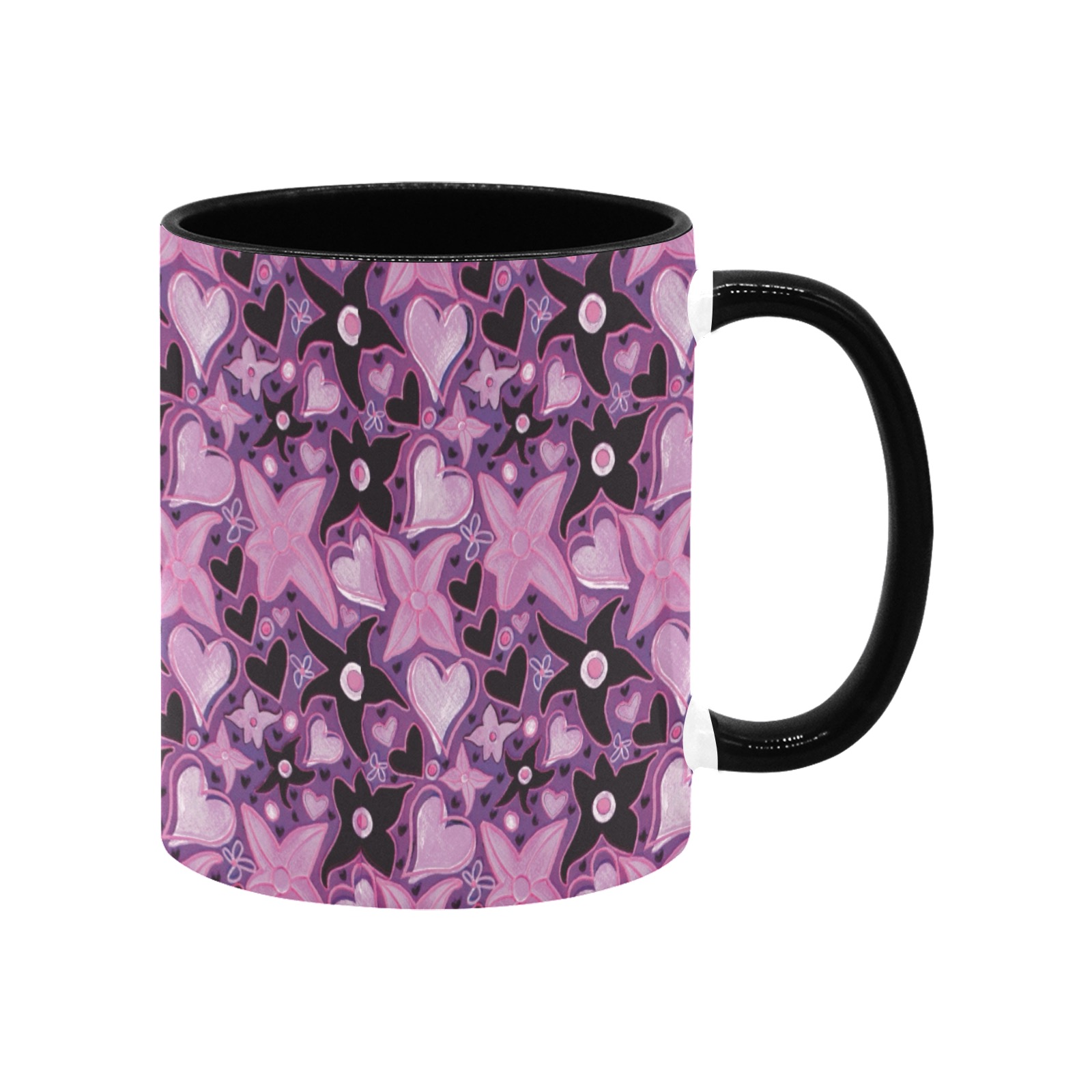 Magic floral pattern Custom Inner Color Mug (11oz)