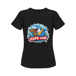 CAPE COD-GREAT WHITE EATING HOT DOG 3 Women's T-Shirt in USA Size (Two Sides Printing)