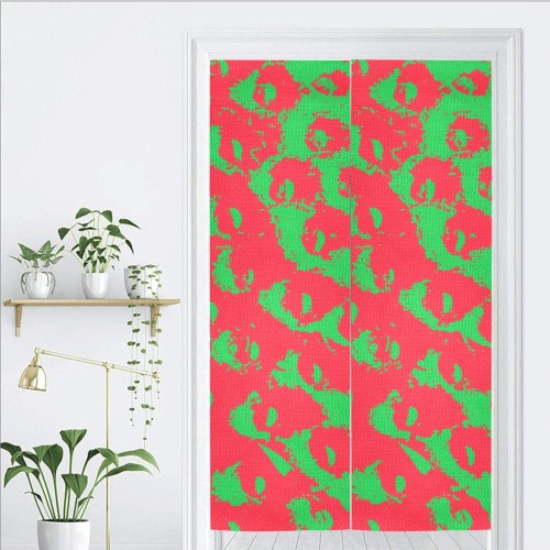 Strawberry Square Pop Door Curtain Tapestry