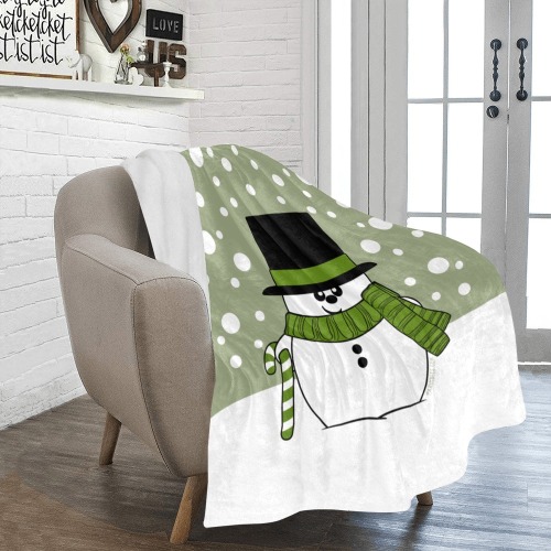 Krimbles Snowman Ultra-Soft Micro Fleece Blanket 50"x60"