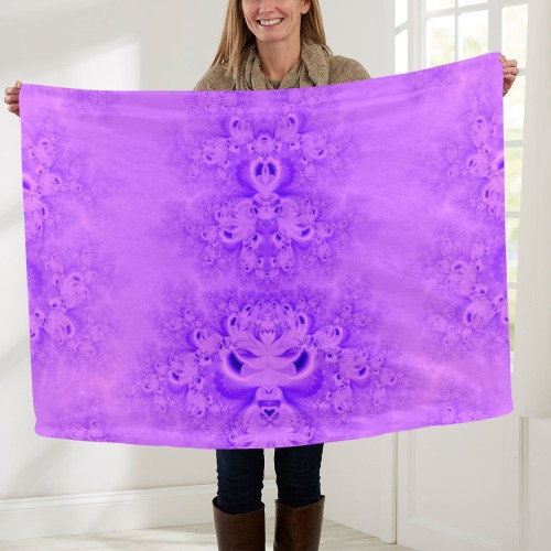 Purple Lilacs Frost Fractal Baby Blanket 40"x50"
