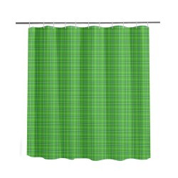 green plaid tartan 1 Shower Curtain 66"x72"