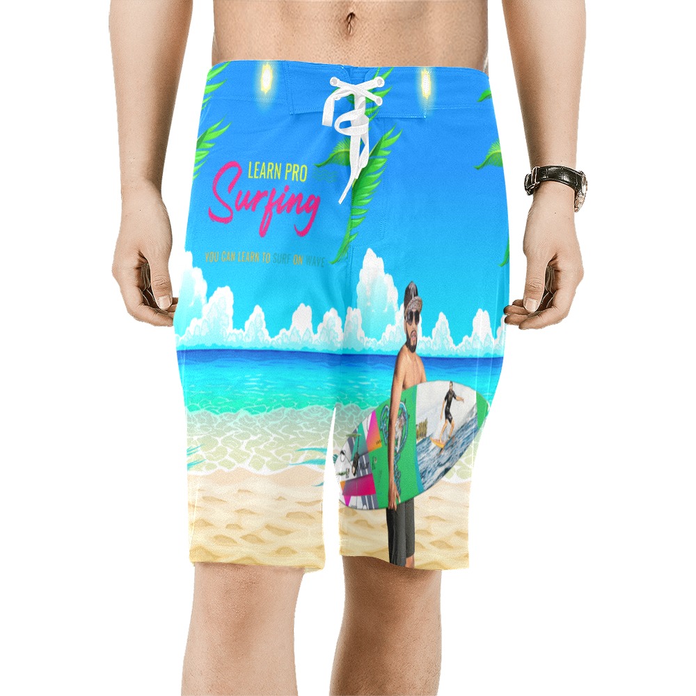 Learn Pro Surfing Collectable Fly Men's All Over Print Board Shorts (Model L16)