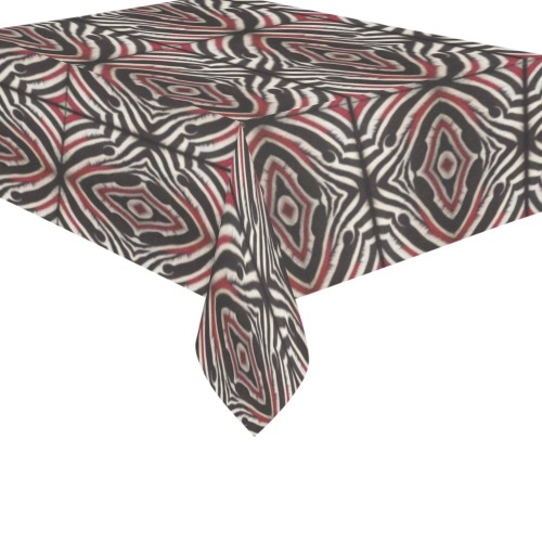 zebra print 2, repeating pattern Cotton Linen Tablecloth 60"x 84"