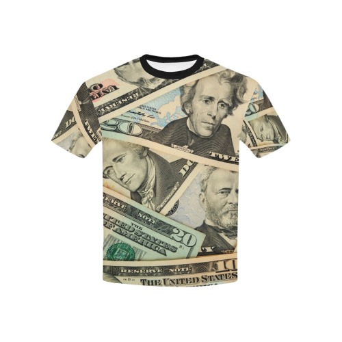 US PAPER CURRENCY Kids' All Over Print T-shirt (USA Size) (Model T40)
