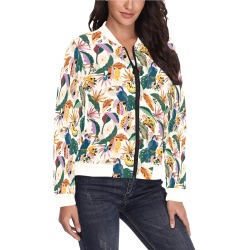 Toucans in wild tropical nature All Over Print Bomber Jacket for Women (Model H36)