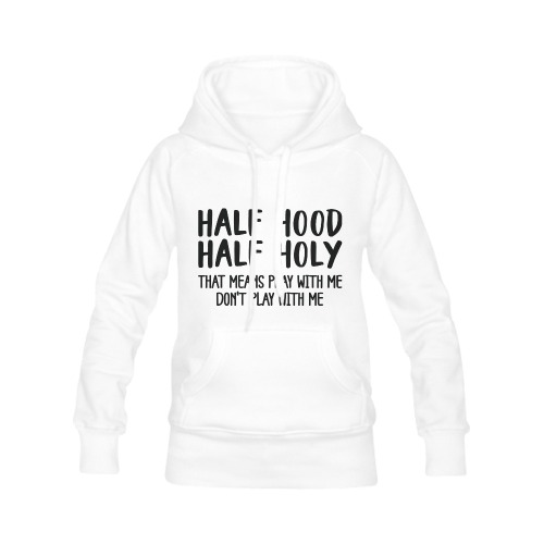 JPEG half hood hal holy Women's Classic Hoodies (Model H07)