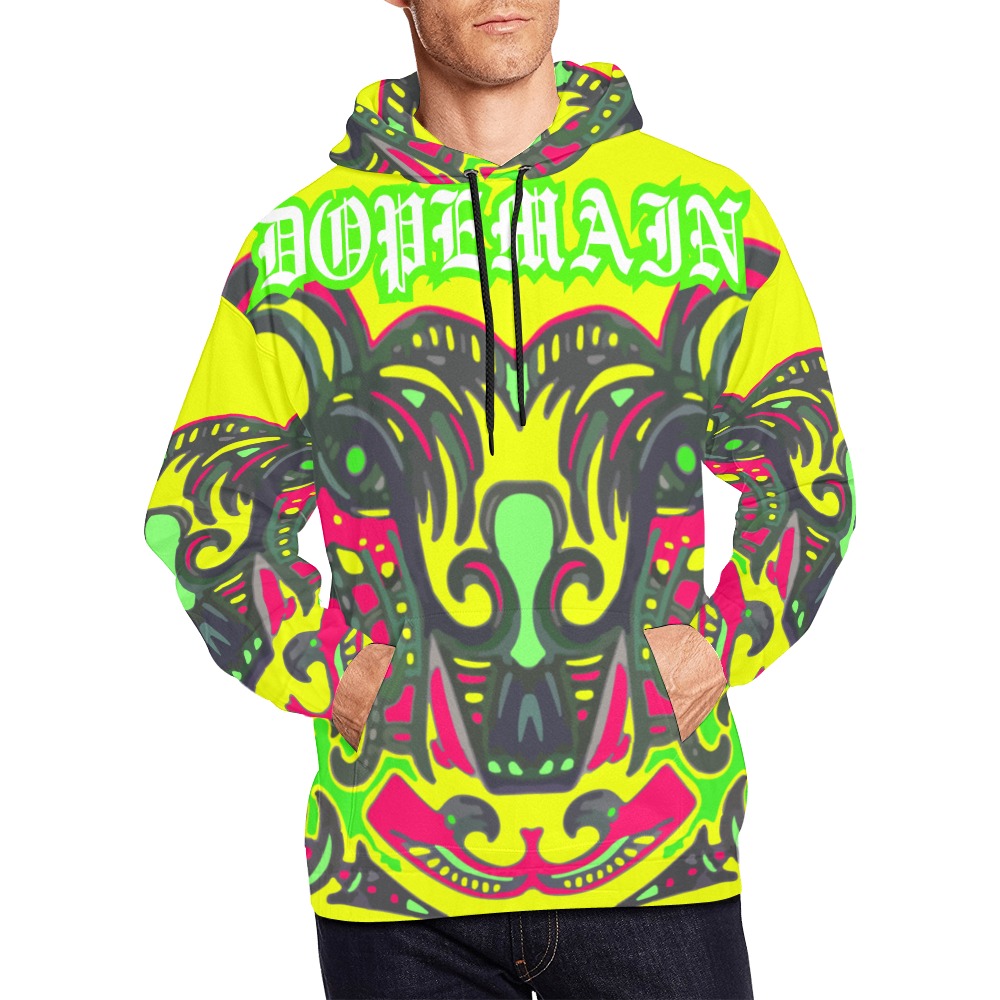 Zoo Culture Psy Cheshire Kitty Flya All Over Print Hoodie for Men (USA Size) (Model H13)