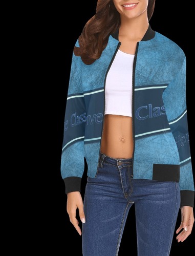 I Have Class All Over Print Bomber Jacket for Women (Model H19)