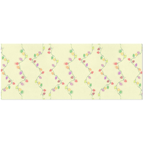 Festive Christmas Lights on Yellow