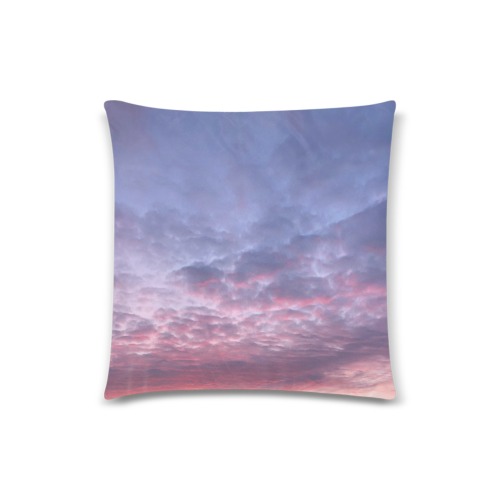 Morning Purple Sunrise Collection Custom Zippered Pillow Case 18"x18"(Twin Sides)