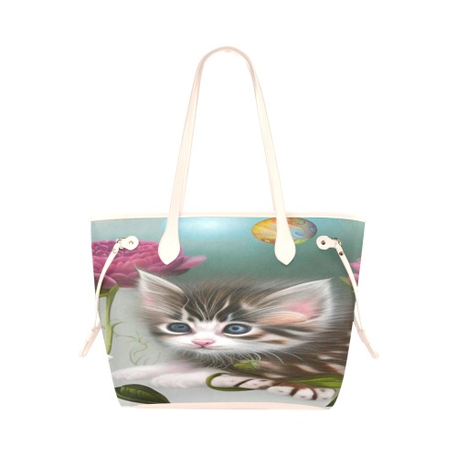 Cute Kittens 4 Clover Canvas Tote Bag (Model 1661)