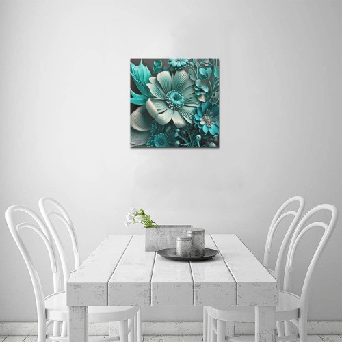 April Showers bring May Flowers Upgraded Canvas Print 16"x16"