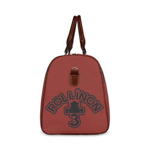 RollinOn3 Burgundy Travel Bag Waterproof Travel Bag/Small (Model 1639)
