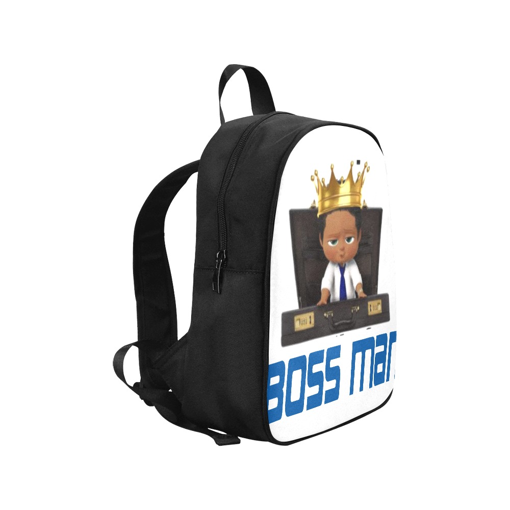 Boss Baby w crown Fabric School Backpack (Model 1682) (Medium)