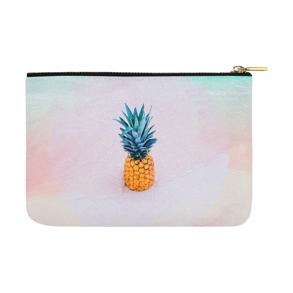 Pineapple on the pink beach Carry-All Pouch 12.5''x8.5''