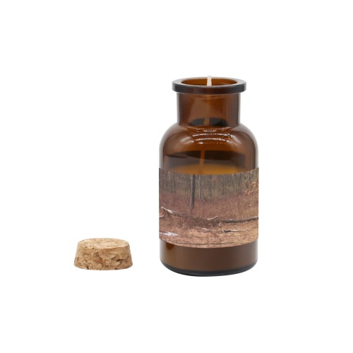 Falling tree in the woods Tawny Medicine Bottle Candle Cup (Rose Sandal)