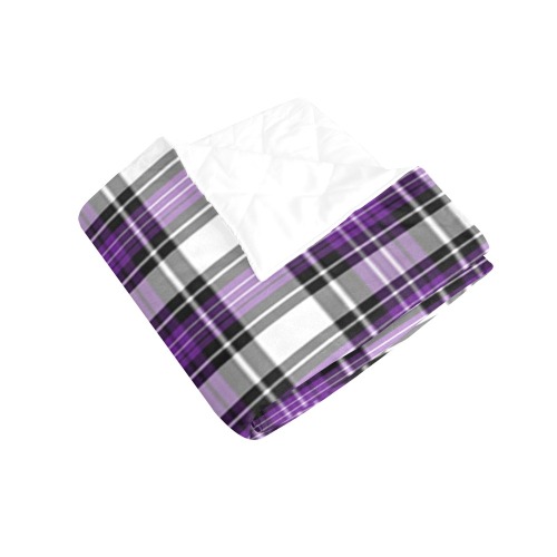 Purple Black Plaid Quilt 40"x50"