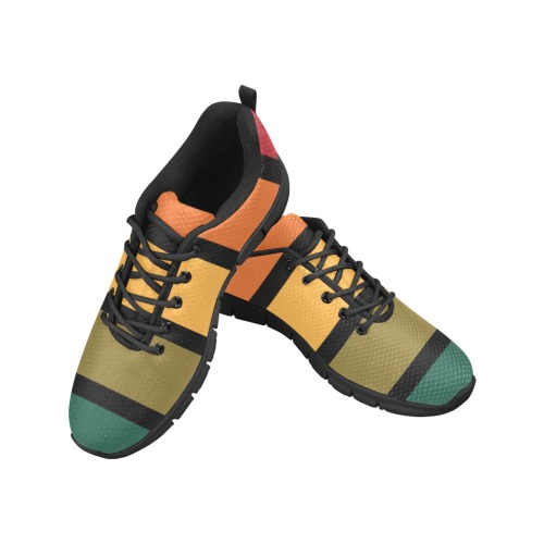 Retro Vintage Sunset Men's Breathable Running Shoes (Model 055)