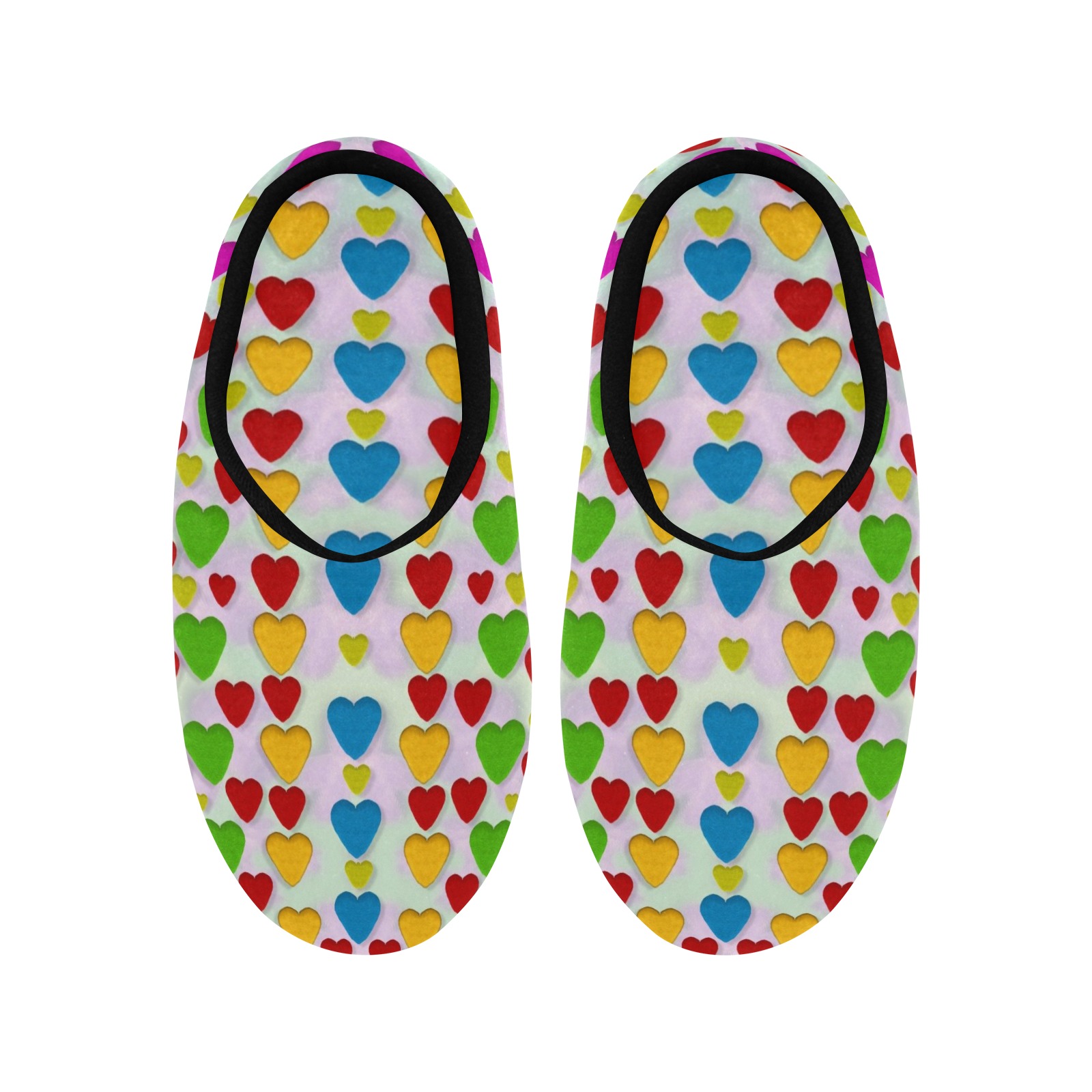 So sweet and hearty as love can be Women's Non-Slip Cotton Slippers (Model 0602)