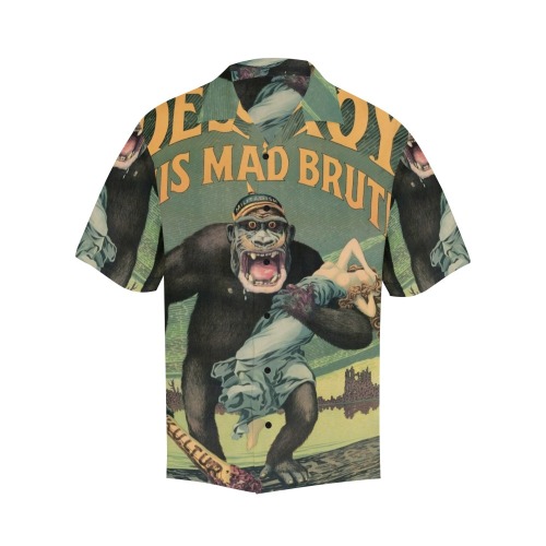 Mad Brut Poster Hawaiian Shirt with Merged Design (Model T58)