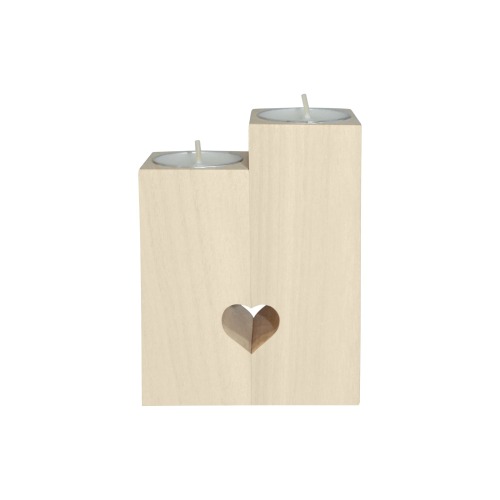 Cabin Candle Wooden Candle Holder (Without Candle)