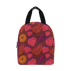 Abstract unique fruitpattern Zipper Lunch Bag (Model 1720)