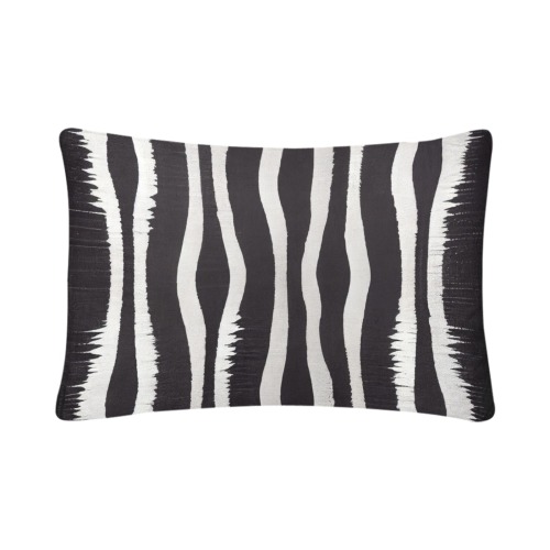 black and white zebra print Custom Pillow Case 20"x 30" (One Side) (Set of 2)