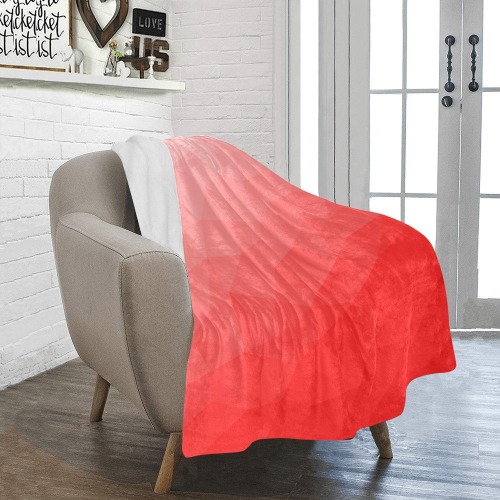 Red gradient geometric mesh pattern Ultra-Soft Micro Fleece Blanket 40"x50"
