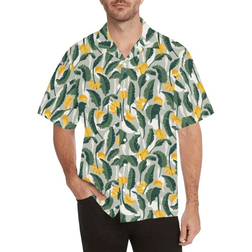 Bananas and banana leaf-964 Hawaiian Shirt (Model T58)
