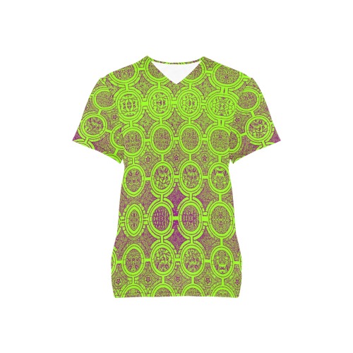 AFRICAN PRINT PATTERN 2 All Over Print Scrub Top