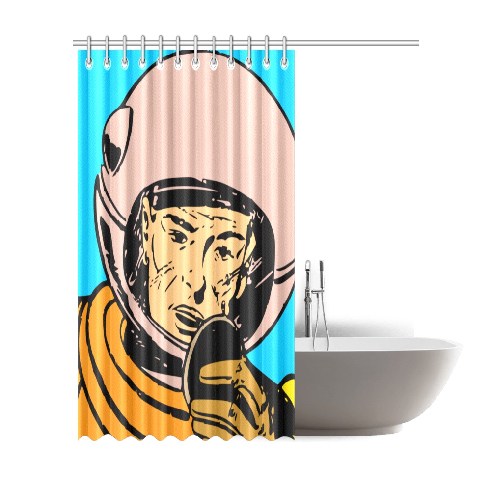 astronaut Shower Curtain 72"x84"