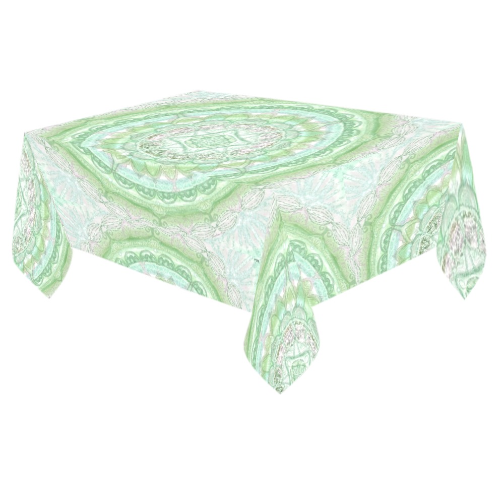 delicate silk mandala 8 Thickiy Ronior Tablecloth 84"x 60"