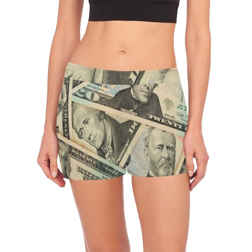 US PAPER CURRENCY Women's Pajama Shorts