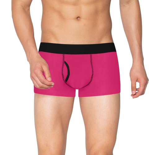 color ruby Men's Boxer Briefs with Fly (Model L49)