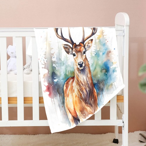 Baby blanket deer v1 Baby Blanket 30"x40"