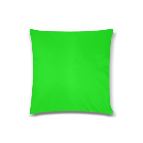 Merry Christmas Green Solid Color Custom Zippered Pillow Case 16"x16"(Twin Sides)