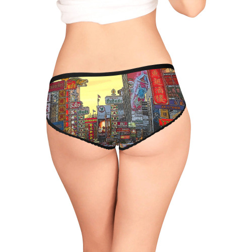 Chinatown in Bangkok Thailand - Altered Photo Women's All Over Print Girl Briefs (Model L14)