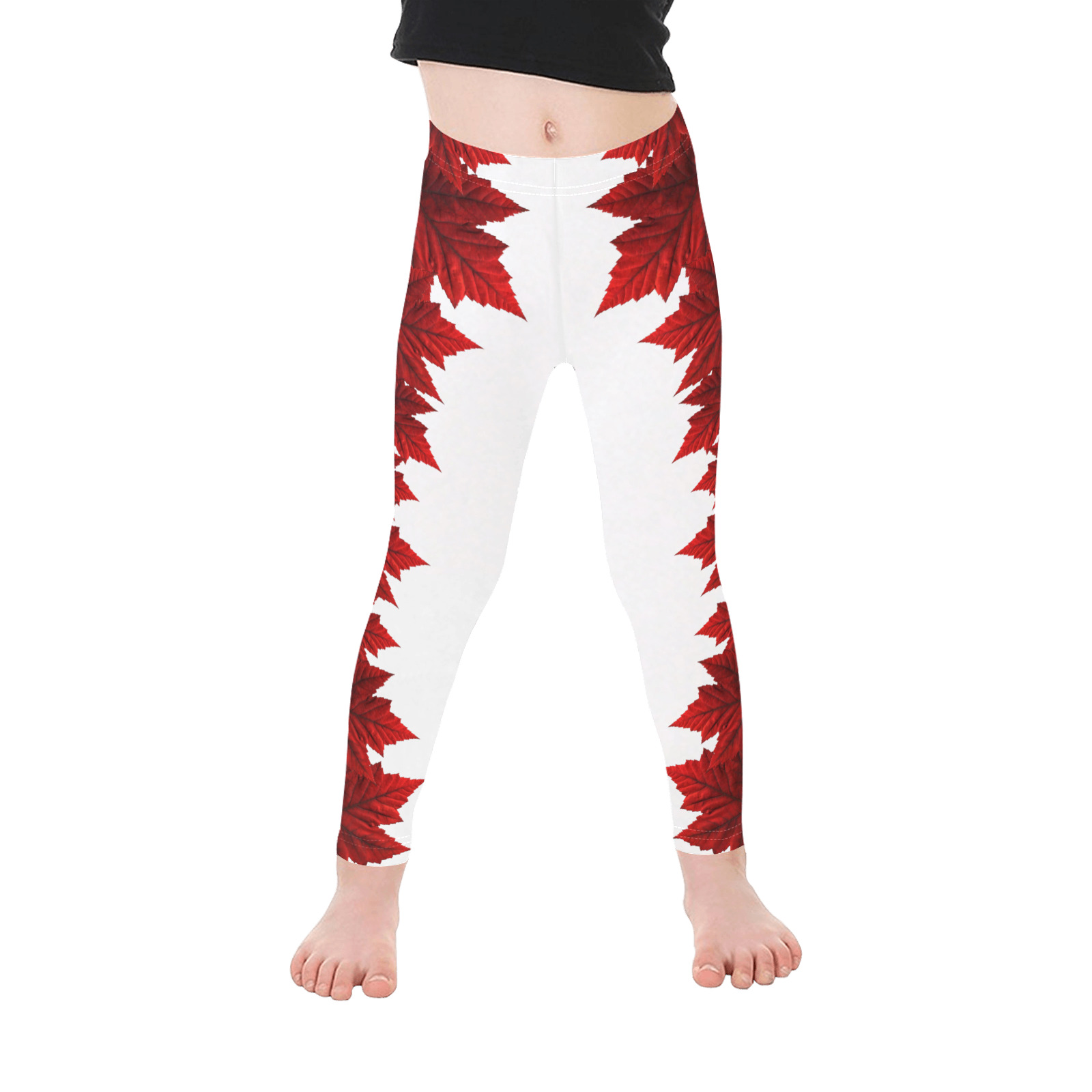 Canada Maple Leaf Kid's Leggings Kid's Ankle Length Leggings (Model L06)