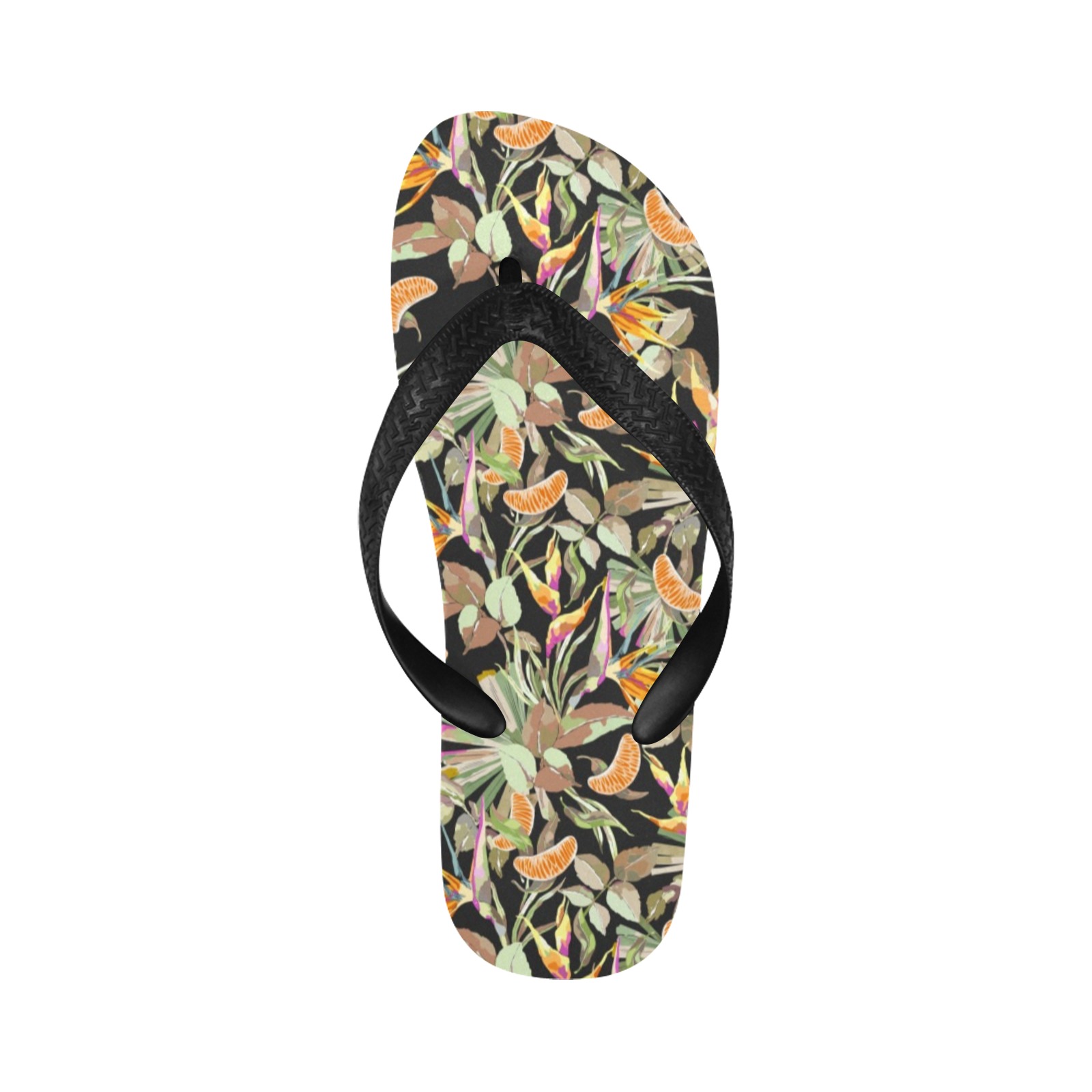 Dark modern paint tropical paradise-02 Flip Flops for Men/Women (Model 040)