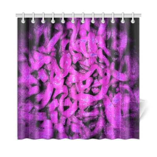 Scary Pink Ramen Shower Curtain 72"x72"
