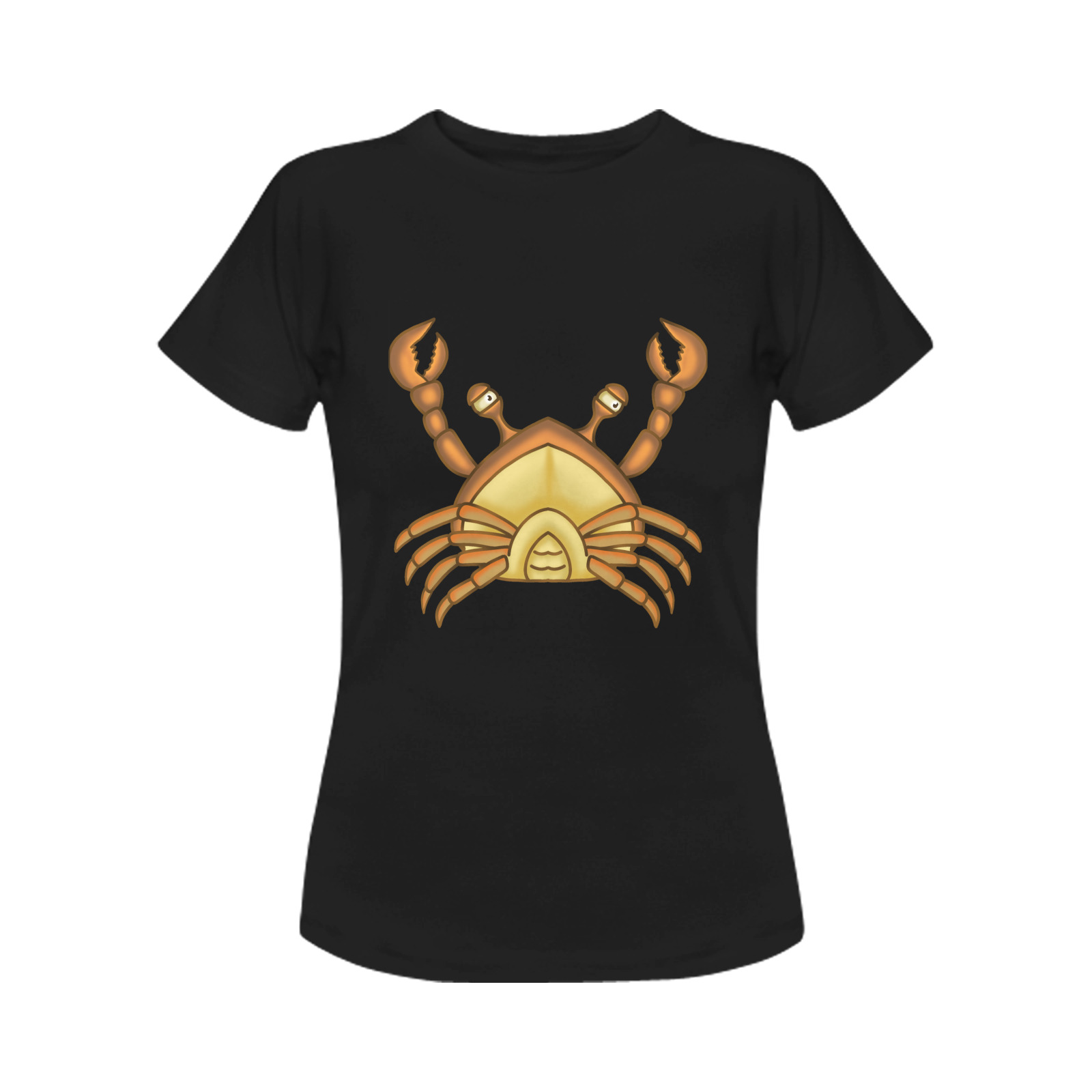 Ocean Claw Crab Cartoon Women's T-Shirt in USA Size (Front Printing Only)