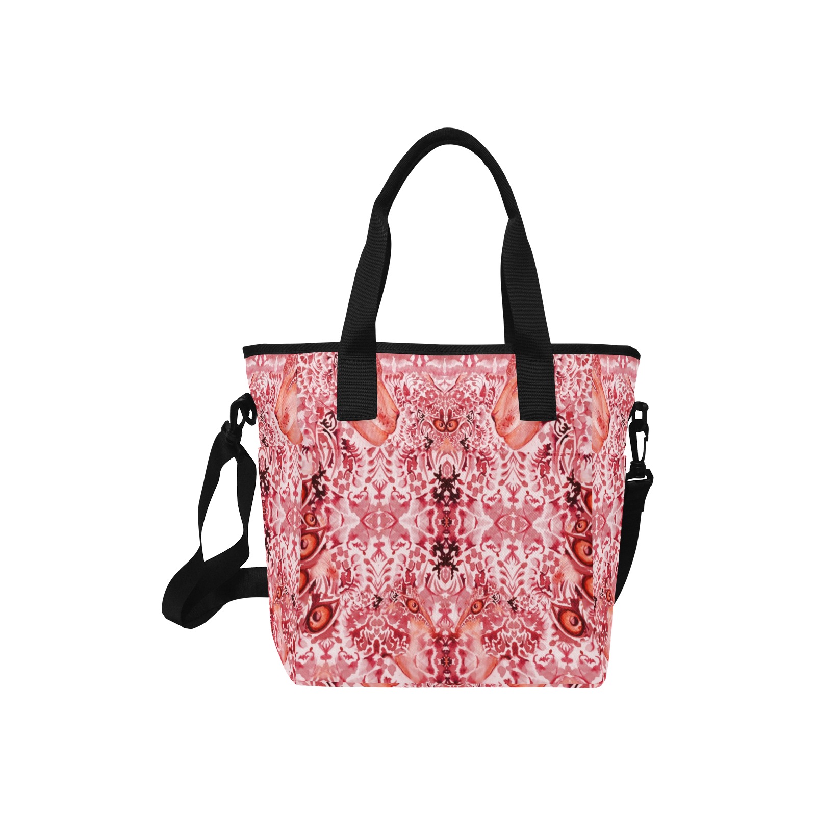 Nidhi December 2014-pattern 4-red-44x55 inches Tote Bag with Shoulder Strap (Model 1724)