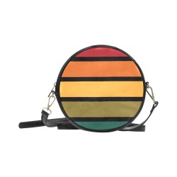 Retro Vintage Sunset Round Sling Bag (Model 1647)