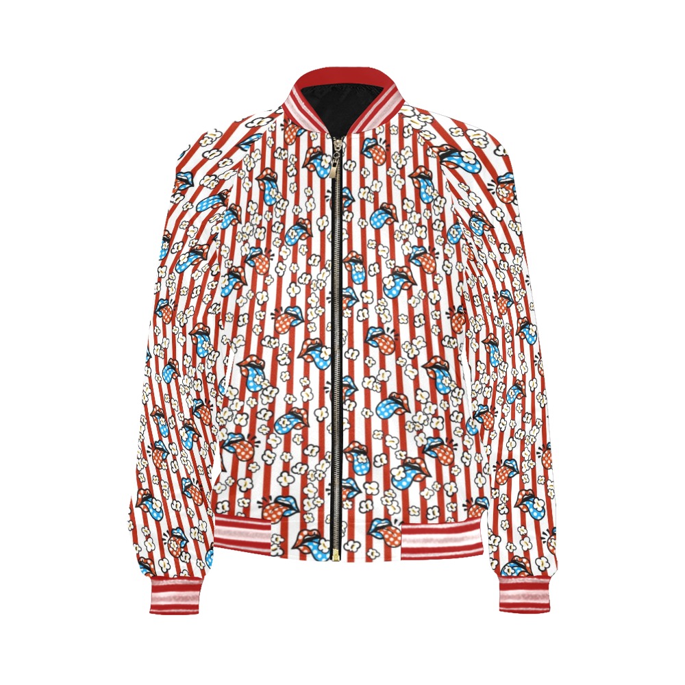 POPCORN CIRCUS All Over Print Bomber Jacket for Women (Model H21)