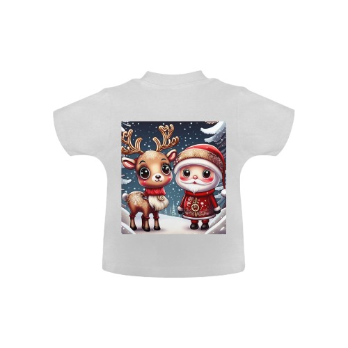 Santa and Reindeer Baby Classic T-Shirt (Model T30)