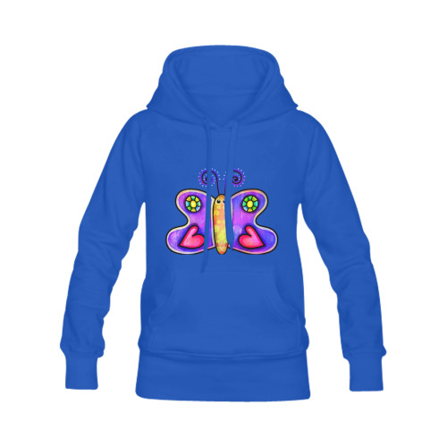 Lilac Watercolor Butterfly Doodle Cartoon Men's Classic Hoodies (Model H10)