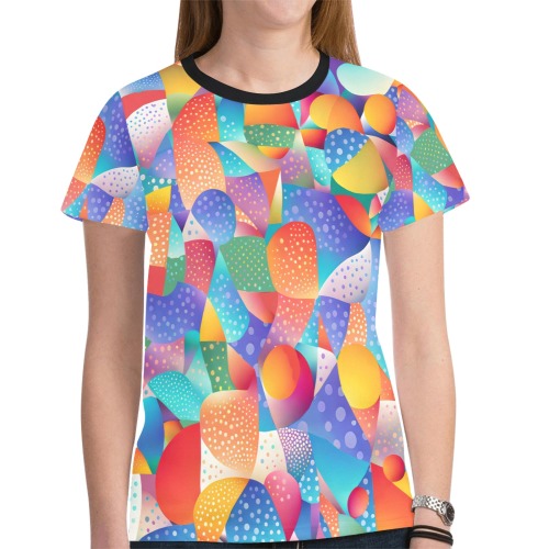 Sunset Ocean Waves New All Over Print T-shirt for Women (Model T45)